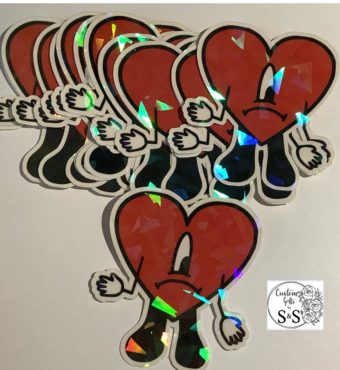 Bad Bunny Heart Un Verano Sin Ti Wall Decal Art Sticker Vinyl