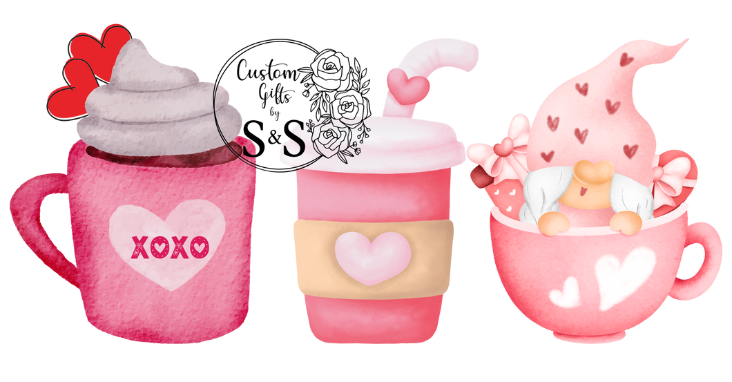 XOXO VALENTINE COFFEE HTV PRINT