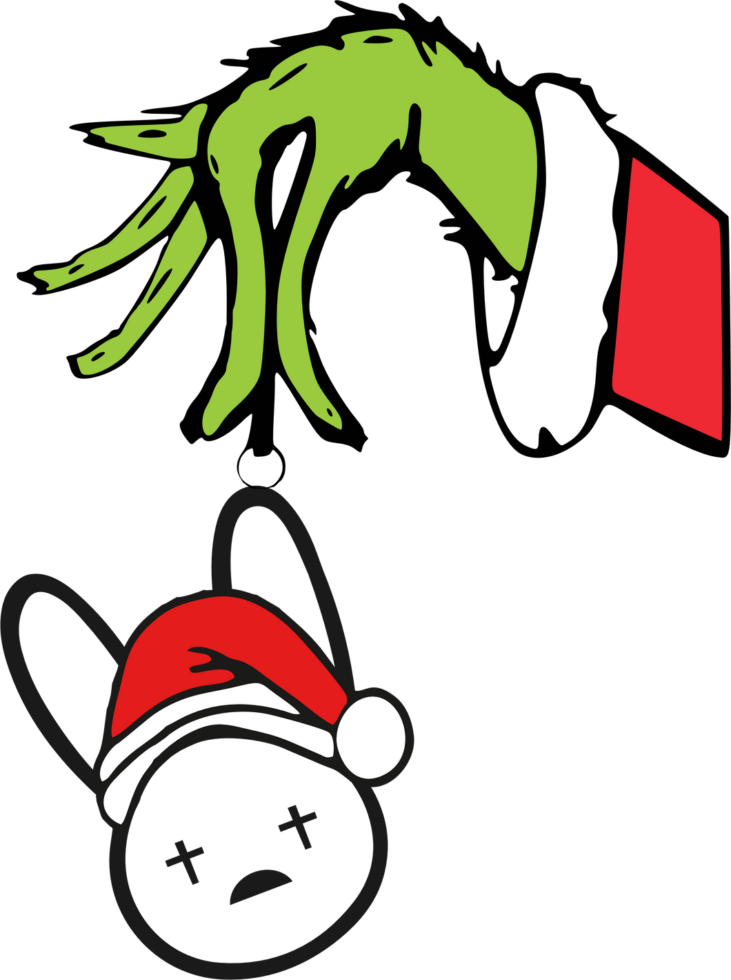 CHRISTMAS-BAD BUNNY EARS- STICKERS