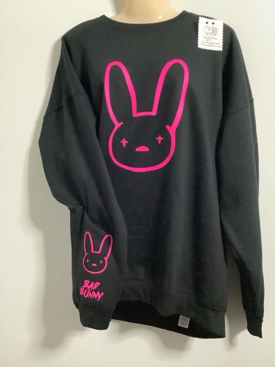 PINK- Glow in the dark Bad bunny Crewneck